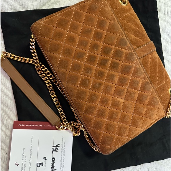 YSL Suede Medium Envelope Crossbody - Picture 6 of 9